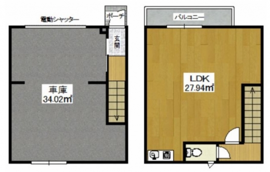 【貸ガレージオフィス】大阪府摂津市鳥飼下