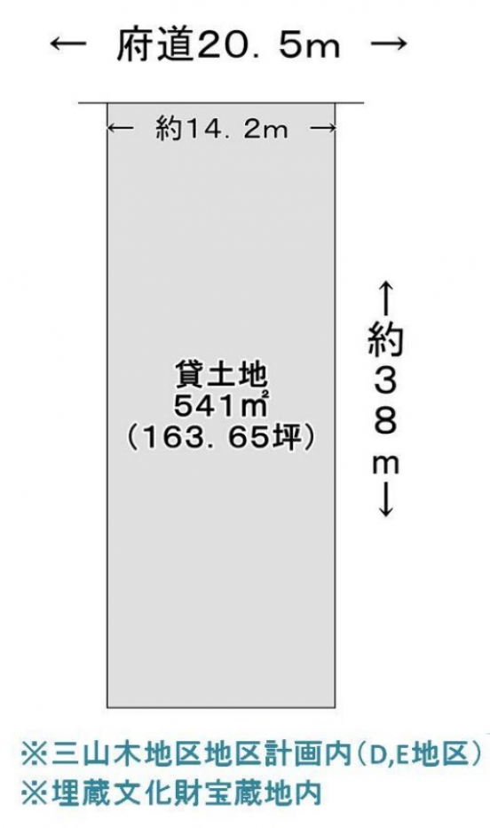 【貸土地】京都府京田辺市三山木中央