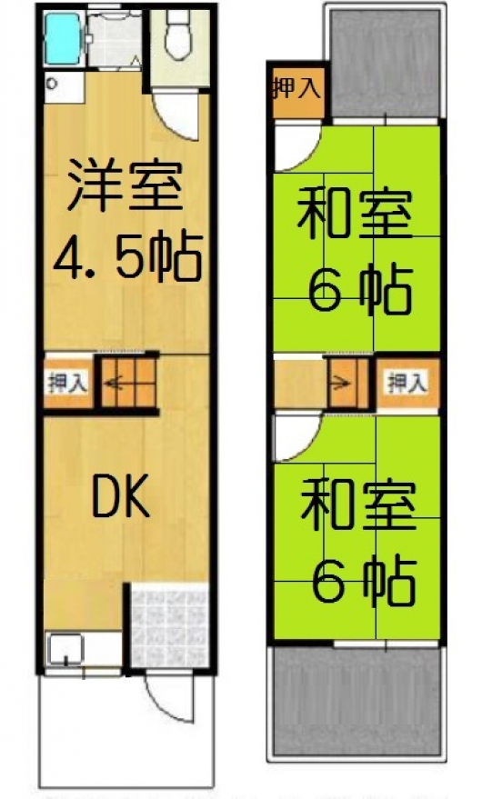 【売テラスハウス2戸（収益物件）】大阪府摂津市鳥飼下