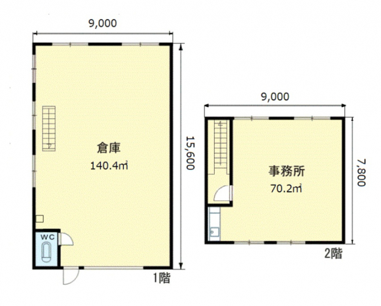 【貸事務所付倉庫】兵庫県尼崎市武庫之荘本町