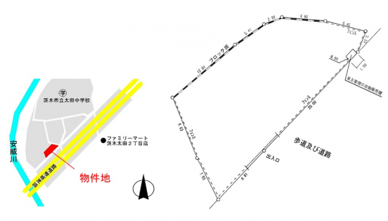 【貸土地】大阪府茨木市花園