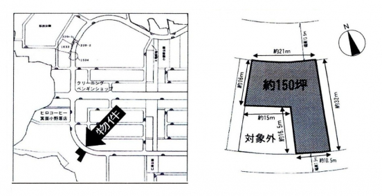 【貸土地】大阪府箕面市小野原西