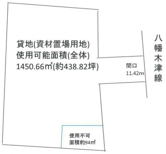 【貸土地】京都府相楽郡精華町大字下狛小字前川