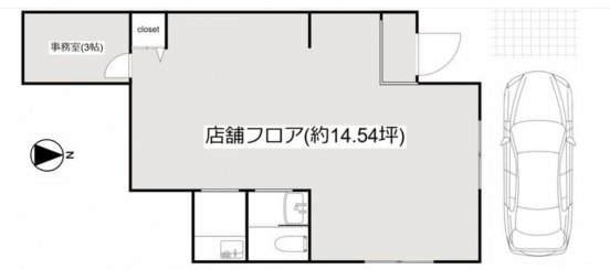 【貸店舗・事務所】大阪府東大阪市中小阪