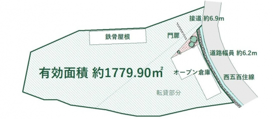 【貸土地】大阪府高槻市大字萩谷