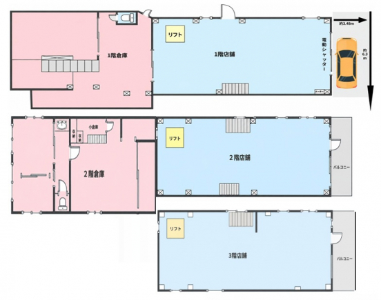 【貸倉庫・事務所・店舗】大阪府堺市堺区御陵通
